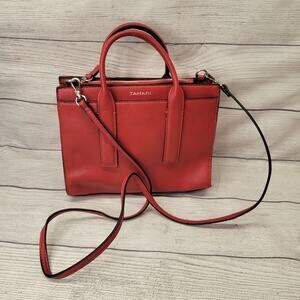 Tahari Red Mini Bag with Removeable Crossbody Strap
